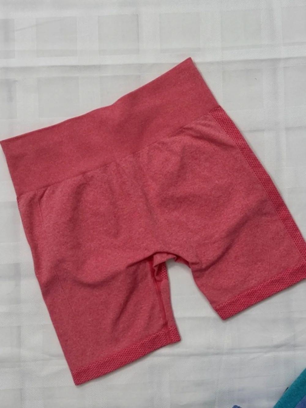 NEW 4pc Seamless Scrunch Booty Workout Shorts Coral, Teal, Blue,Charcoal